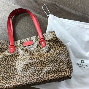 Kate spade leopard handbag purse